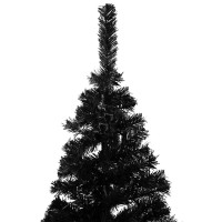 vidaXL Artificial Pre-lit Christmas Tree with Ball Set Black 70.9