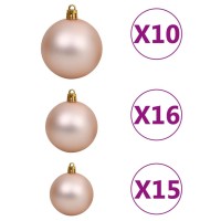 vidaXL Artificial Pre-lit Christmas Tree with Ball Set Black 82.7