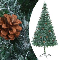 vidaXL Artificial Pre-lit Christmas Tree with Ball Set Pinecones 82.7