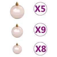 vidaXL Artificial Pre-lit Christmas Tree with Ball Set Green 47.2