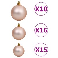 vidaXL Artificial Pre-lit Christmas Tree with Ball Set White 94.5