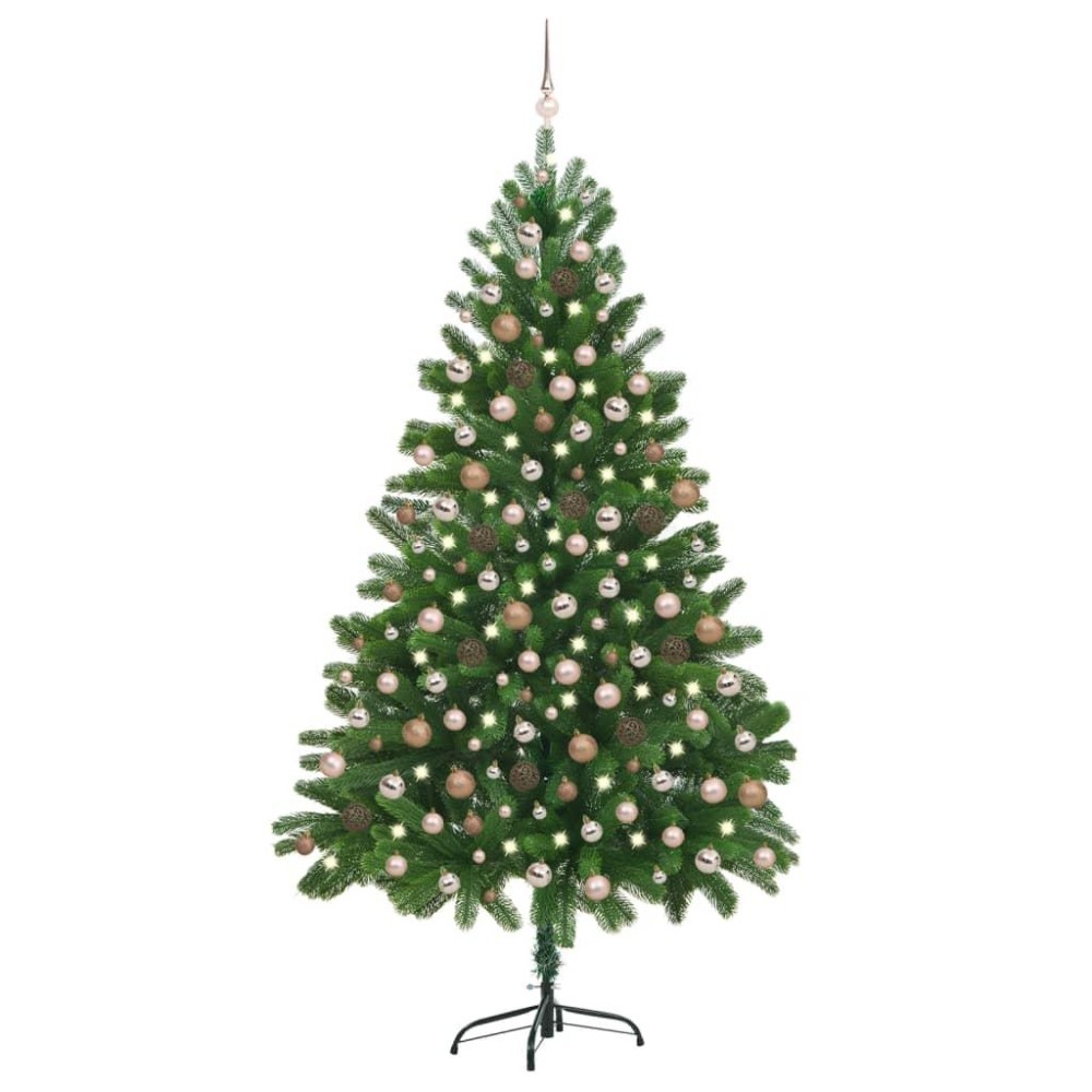 vidaXL Artificial Pre-lit Christmas Tree with Ball Set 82.7