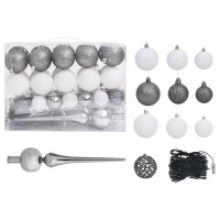 vidaXL Artificial Pre-lit Christmas Tree with Ball Set 59.1