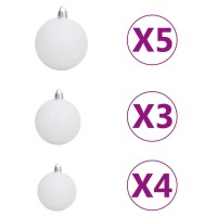 vidaXL Artificial Pre-lit Christmas Tree with Ball Set 59.1
