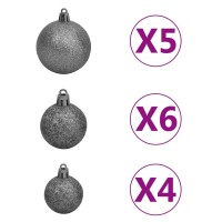 vidaXL Artificial Pre-lit Christmas Tree with Ball Set 59.1