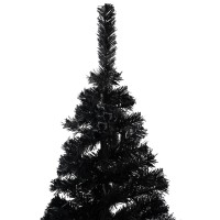 vidaXL Artificial Pre-lit Christmas Tree with Ball Set Black 47.2