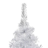vidaXL Artificial Pre-lit Christmas Tree with Ball Set Silver 59.1