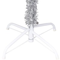 vidaXL Artificial Pre-lit Christmas Tree with Ball Set Silver 59.1