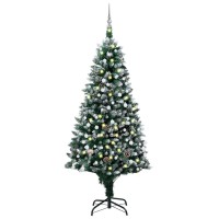 vidaXL Artificial Pre-lit Christmas Tree with Ball Set&Pine Cones 82.7