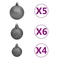 vidaXL Artificial Pre-lit Christmas Tree with Ball Set Green 47.2