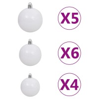 vidaXL Artificial Pre-lit Christmas Tree with Ball Set Green 47.2