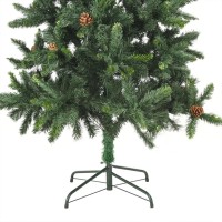 vidaXL Artificial Pre-lit Christmas Tree with Pine Cones Green 70.9