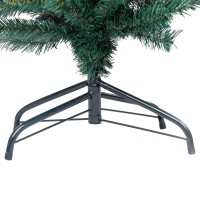 vidaXL Slim Artificial Pre-lit Christmas Tree with Stand Green 59.1