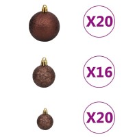 vidaXL Artificial Pre-lit Christmas Tree with Ball Set LEDs 157.5