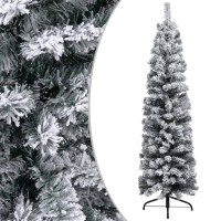 vidaXL Slim Artificial Pre-lit Christmas Tree with Ball Set Green 70.9