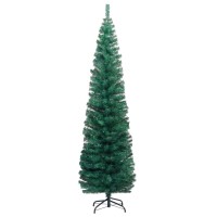 vidaXL Slim Artificial Pre-lit Christmas Tree with Ball Set Green 94.5