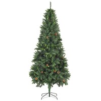 vidaXL Artificial Pre-lit Christmas Tree with Ball Set Pine Cones 82.7