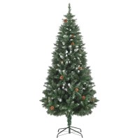 vidaXL Artificial Pre-lit Christmas Tree with Ball Set Pine Cones 70.9