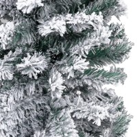 vidaXL Slim Artificial Pre-lit Christmas Tree with Ball Set Green 94.5