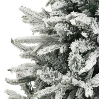 vidaXL Artificial Christmas Tree LED&Ball Set&Flocked Snow 82.7