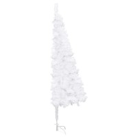 vidaXL Corner Artificial Christmas Tree LEDs&Ball Set White 59.1