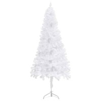 vidaXL Corner Artificial Christmas Tree LEDs&Ball Set White 82.7