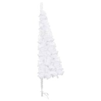 vidaXL Corner Artificial Christmas Tree LEDs&Ball Set White 82.7