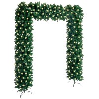 vidaXL Christmas Tree Arch with LEDs Green 94.5