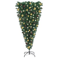 vidaXL Upside-down Artificial Pre-lit Christmas Tree with Ball Set 82.7