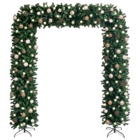 vidaXL Christmas Tree Arch with LEDs&Ball Set Green 94.5