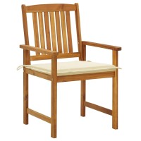 Vidaxl Patio Chairs With Cushions 6 Pcs Solid Acacia Wood