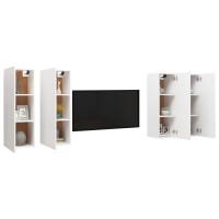 Vidaxl Tv Cabinets 4 Pcs White 12X11.8X35.4 Engineered Wood