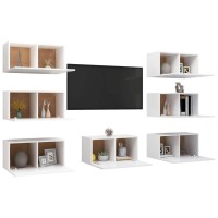 vidaXL TV Stands 7 Pcs White 12