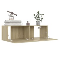 vidaXL 6 Piece TV Stand Set Sonoma Oak Engineered Wood