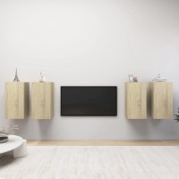 Vidaxl Tv Cabinets 4 Pcs Sonoma Oak 12X11.8X23.6 Engineered Wood
