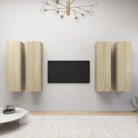 Vidaxl Tv Cabinets 4 Pcs Sonoma Oak 12X11.8X43.3 Engineered Wood