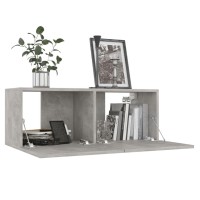 vidaXL 4 Piece TV Stand Set Concrete Gray Engineered Wood