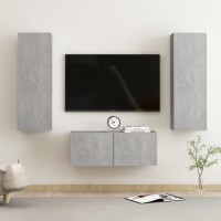 Vidaxl 3 Piece Tv Cabinet Set Concrete Gray Engineered Wood