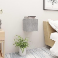 vidaXL Bedside Cabinet Concrete Gray 12