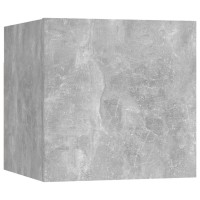 vidaXL Bedside Cabinet Concrete Gray 12