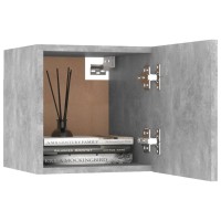 vidaXL Bedside Cabinet Concrete Gray 12