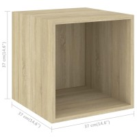 vidaXL 4 Piece TV Stand Set Sonoma Oak Engineered Wood