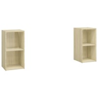 Vidaxl Tv Cabinets 2 Pcs Sonoma Oak 28.3X13.8X14.4 Engineered Wood