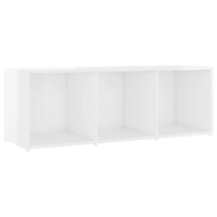 vidaXL 3 Piece TV Stand Set High Gloss White Engineered Wood