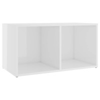 vidaXL 3 Piece TV Stand Set High Gloss White Engineered Wood