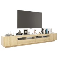 vidaXL TV Stand with LED Lights Sonoma Oak 102.4