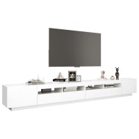 vidaXL TV Stand with LED Lights White 118.1