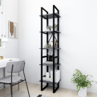 Vidaxl 5-Tier Book Cabinet Gray 15.7X11.8X68.9 Engineered Wood