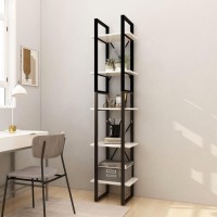 vidaXL 5-Tier Book Cabinet White 15.7