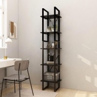 vidaXL 5-Tier Book Cabinet Black 15.7